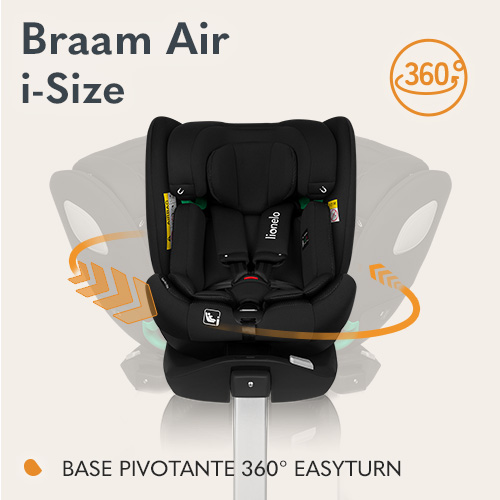 Lionelo ​​Braam Air i-Size Black Carbon — Siège-auto bébé